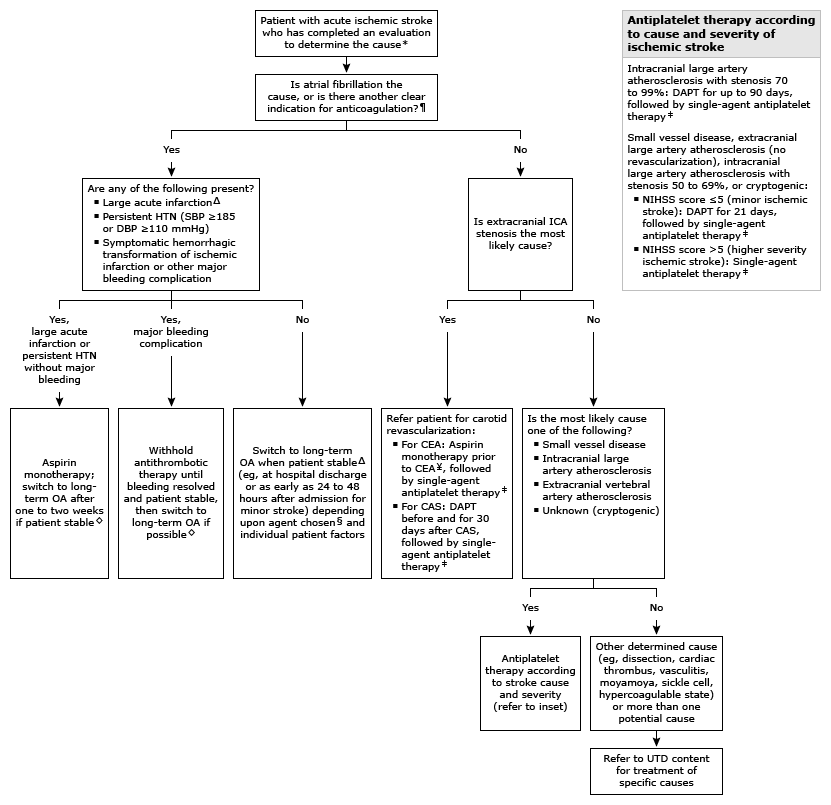Antithrombotic therapy, stroke
